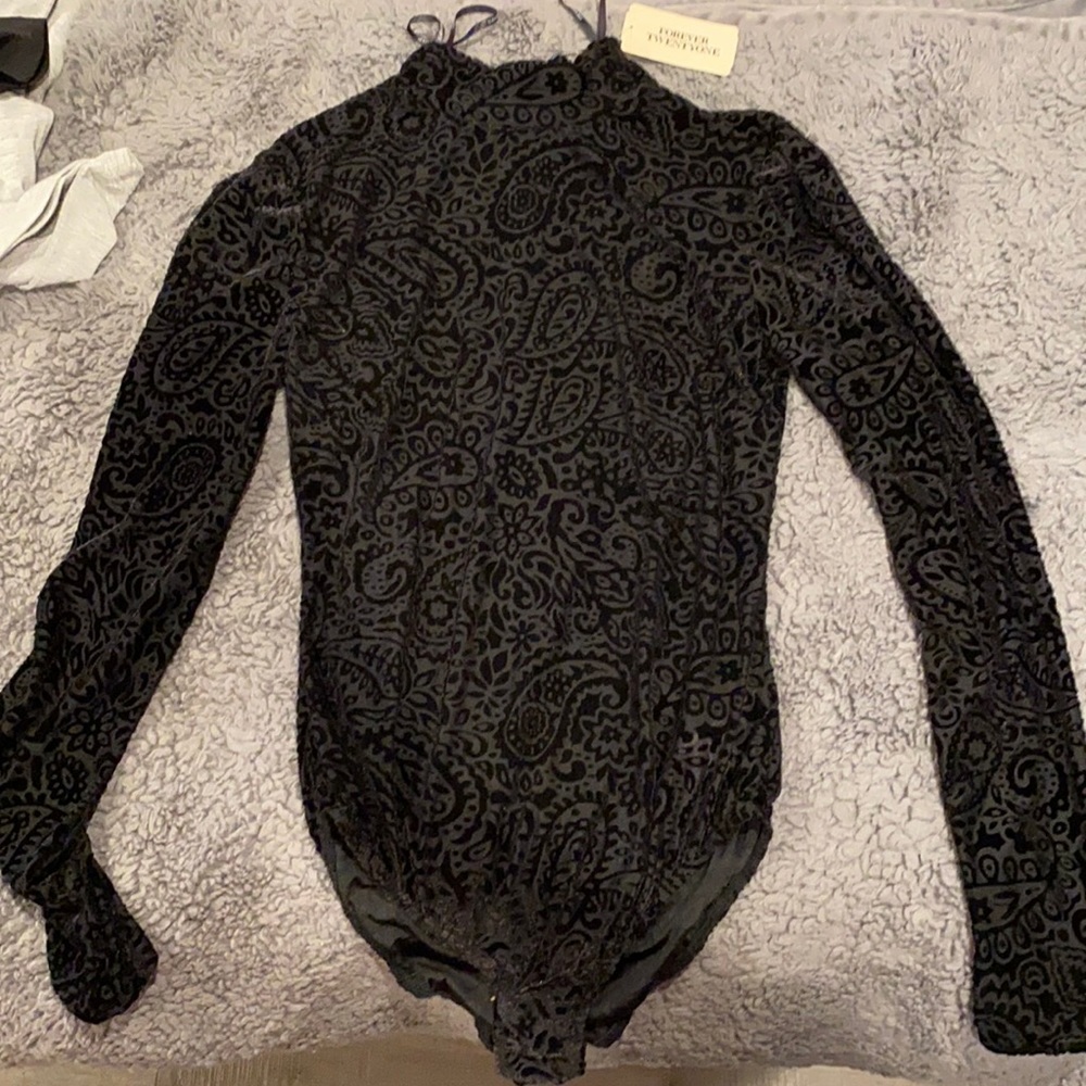 Forever 21 velvet bodysuit